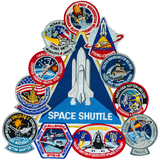 Framed Patch Shuttle Challenger 10" 